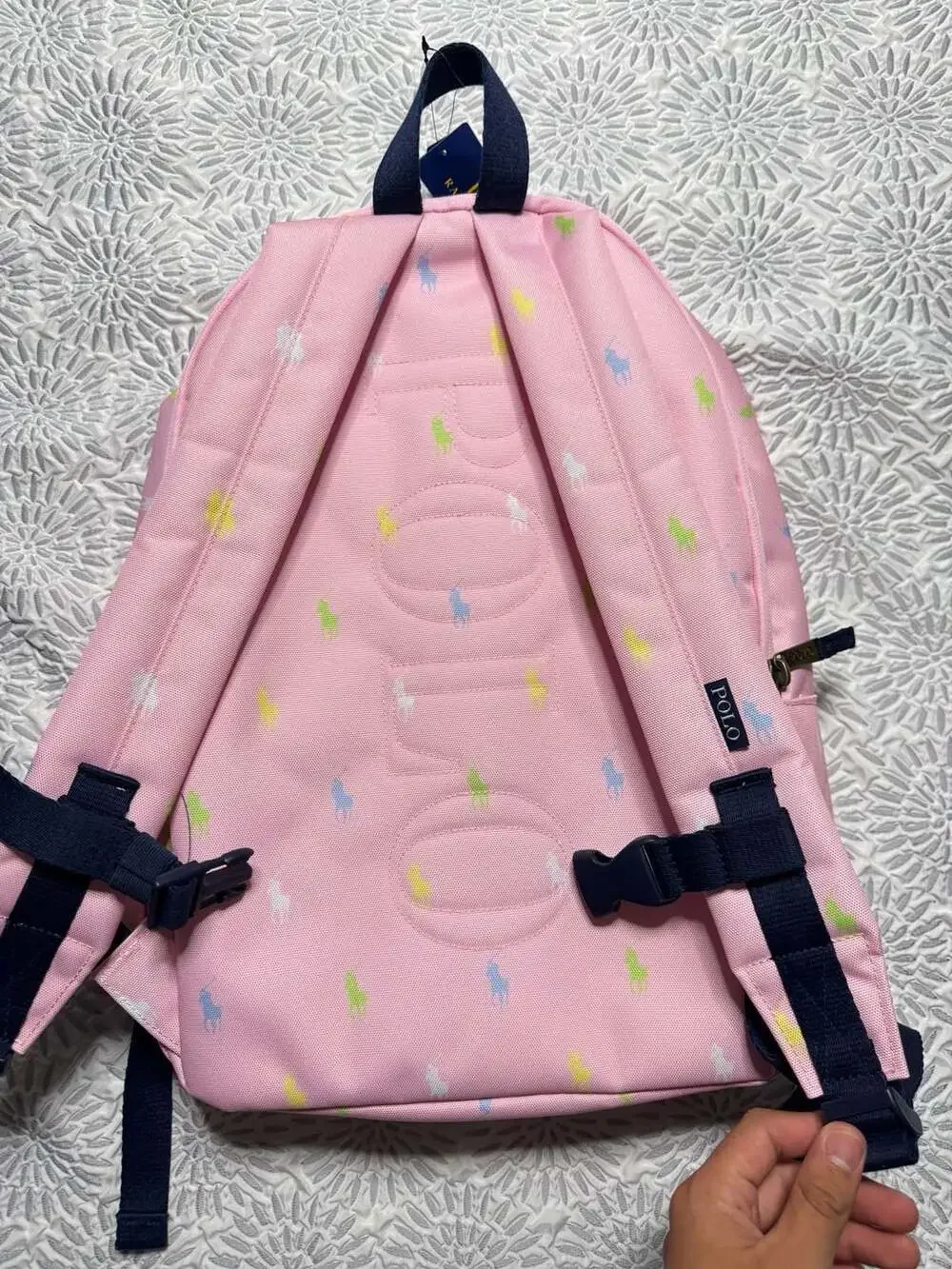 Polo Ralph Lauren Pink Multi All Over Pony Print Backpack